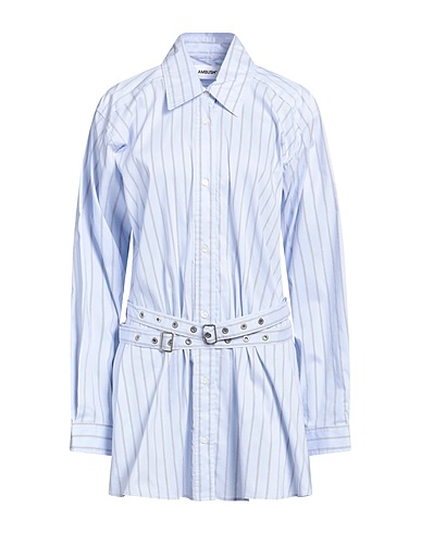 AMBUSH Shirt dress Sky blue 74% Cotton, 26% Polyester
