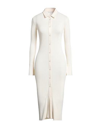 PATRIZIA PEPE Midi dress Ivory 63% Viscose, 37% Polyamide, Polyurethane, Polyester