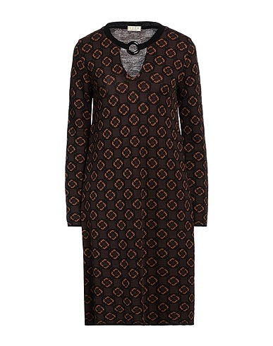 SIYU Knit dress Chocolate brown 100% Merino Wool
