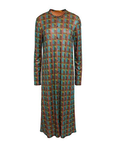 SIYU Midi dress Emerald green 75% Viscose, 13% Polyamide, 12% Polyester
