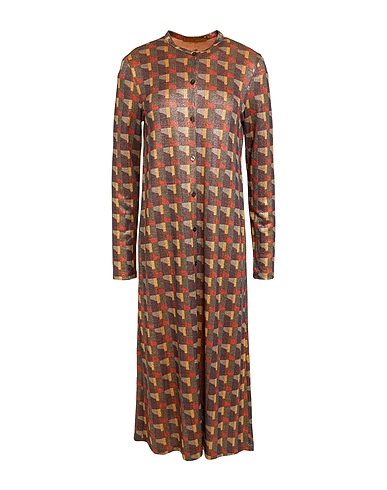 SIYU Midi dress Bronze 75% Viscose, 13% Polyamide, 12% Polyester