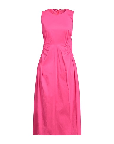 PATRIZIA PEPE Midi dress Fuchsia 79% Cotton, 18% Polyamide, 3% Elastane