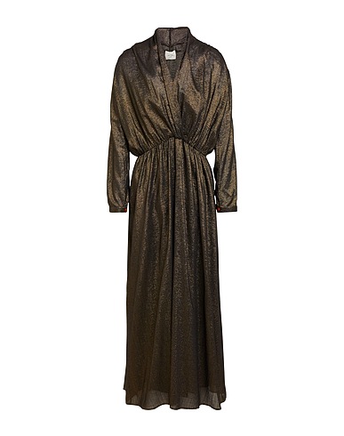 ALYSI Long dress CHOCOLAT Black 88% Virgin Wool, 6% Polyester, 6% Polyamide