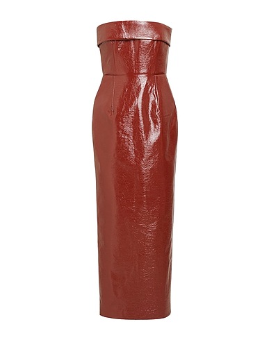 NEW ARRIVALS Midi dress Brown 100% PES - Polyethersulfone