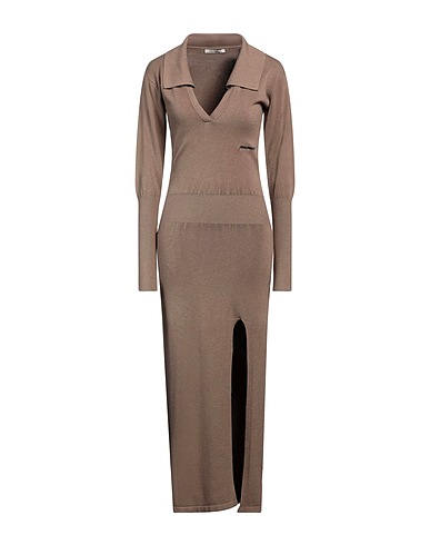 HINNOMINATE Robe longue Kaki 52% Viscose, 26% Polyester, 22% Polyamide