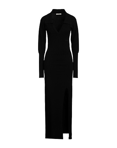 HINNOMINATE Long dress Black 52% Viscose, 26% Polyester, 22% Polyamide
