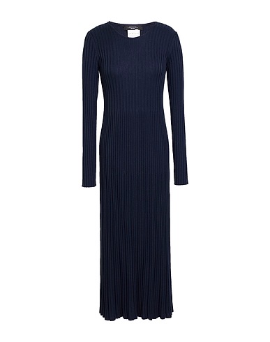 WEEKEND MAX MARA ひざ丈ワンピース ミッドナイトブルー アクリル 50% / バージンウール 50%