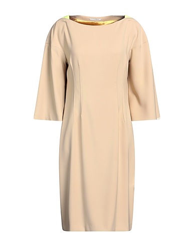 T-TAHARI Midi dress Beige 98% Polyester, 2% Elastane