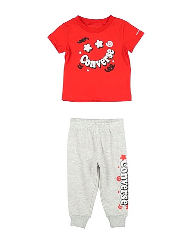 CONVERSE Completo Baby  CNVB SQUIGGLE S/S TEE + JOGGER
 Rosso 60% Cotone, 40% Poliestere