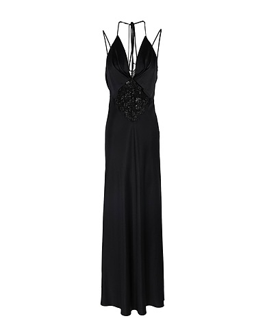 ET OCHS Robe en soie Noir 100% Soie, Viscose, Fibre métallique, Polyester
