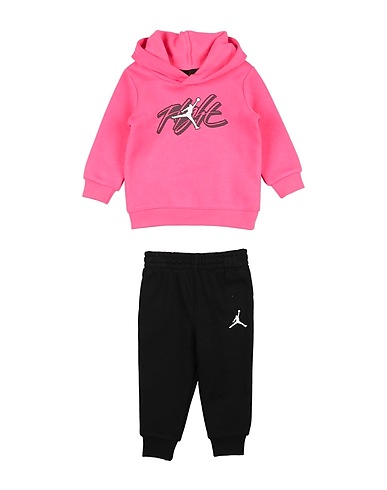 JORDAN Baby co-ord  JORDAN FLIGHT FONT PO SET
 Pink 60% Cotton, 40% Polyester
