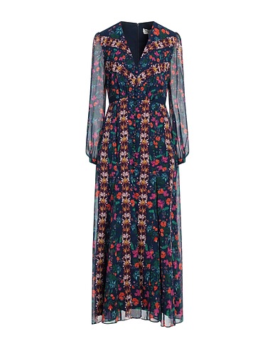 SALONI Long dress Midnight blue 100% Silk