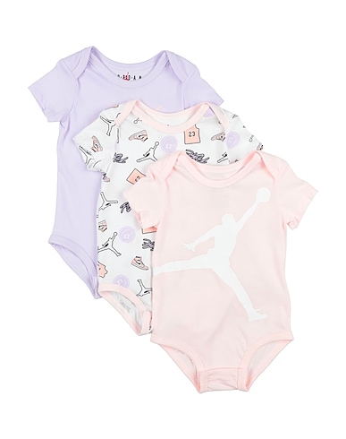 JORDAN Baby bodysuit JUMPMAN FLIGHT PATCH AOP SET
 Light pink 60% Cotton, 40% Polyester