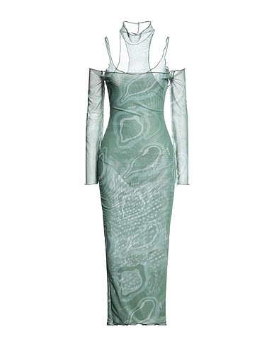 JULFER Midi dress Green 95% Polyester, 5% Elastane