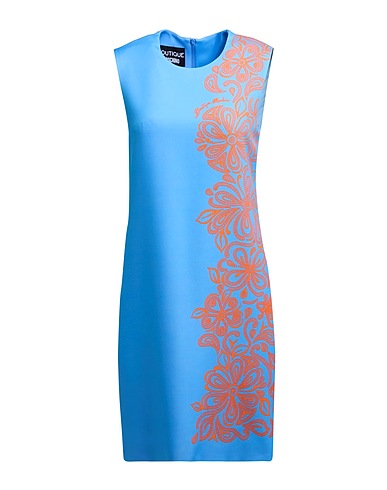 BOUTIQUE MOSCHINO Sheath dress Light blue 90% Polyester, 10% Elastane