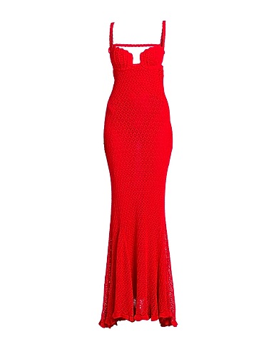BLUMARINE Long dress Red 70% Viscose, 30% Cotton