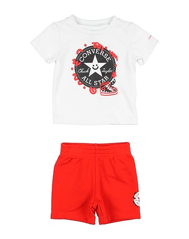 CONVERSE Baby co-ord  CNVB SQUIGGLE S/S TEE+FT SHORT
 White 60% Cotton, 40% Polyester