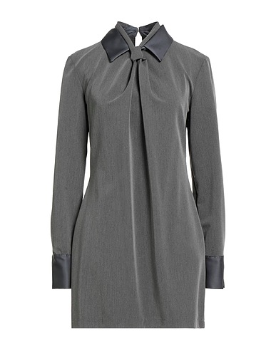 VICOLO Shirt dress Grey 70% Polyester, 23% Viscose, 7% Elastane