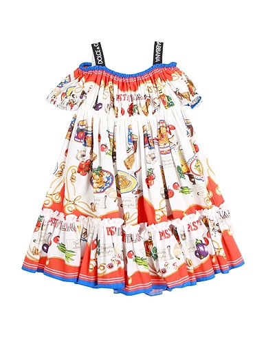 DOLCE&GABBANA Vestito Bianco 100% Cotone, Poliestere, Elastan, Poliammide