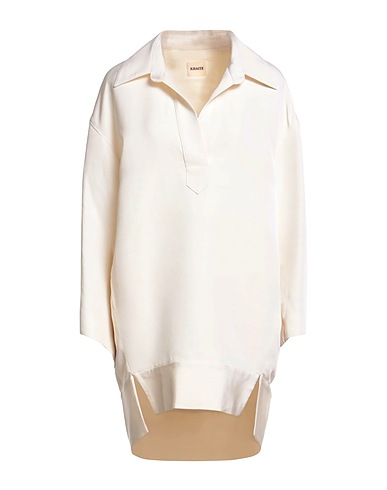 KHAITE Short dress Cream 59% Viscose, 41% Virgin Wool