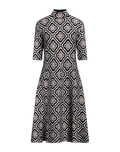 ETRO Vestito midi Blu navy 37% Lana, 31% Viscosa, 15% Cotone, 15% Poliammide, 2% Fibra di metallo