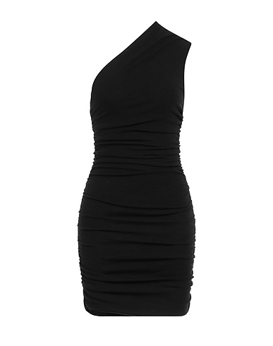 THE ANDAMANE One-shoulder dress Black 95% Viscose, 5% Elastane