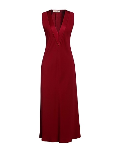JUCCA Long dress Burgundy 71% Acetate, 29% Viscose
