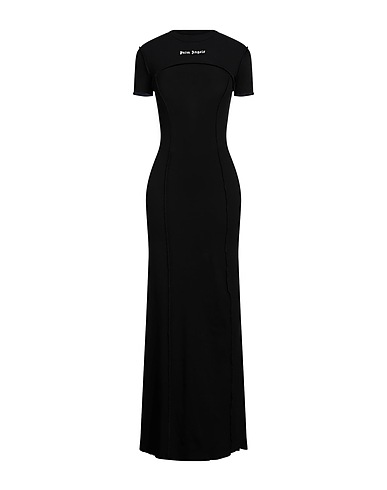 PALM ANGELS Long dress Black 97% Cotton, 3% Elastane