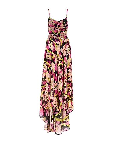 PINKO Long dress Black 100% Viscose, Polyamide