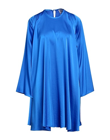 FORTE_FORTE Short dress Bright blue 94% Silk, 6% Elastane