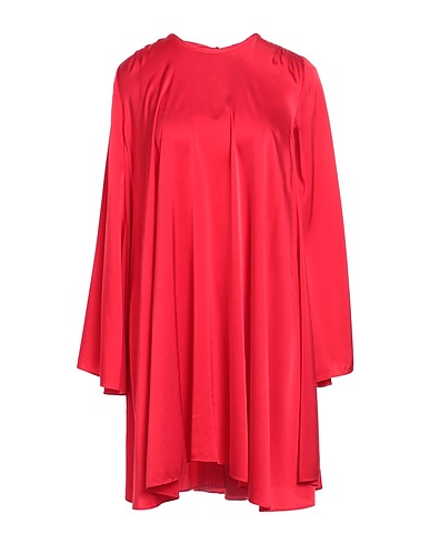 FORTE_FORTE Short dress Red 94% Silk, 6% Elastane