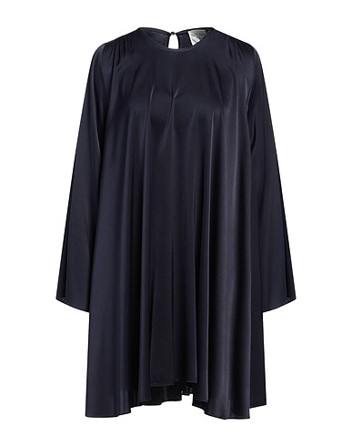 FORTE_FORTE Short dress Midnight blue 94% Silk, 6% Elastane