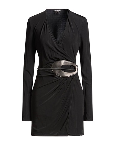 TOM FORD Elegantes Kleid 78% Viskose, 14% Polyamid, 8% Elastan, Lammleder