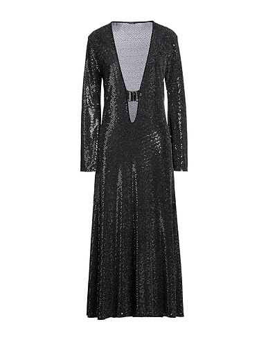 DODO BAR OR Midi dress Black 86% Nylon, 9% Metallic fiber, 5% Elastane