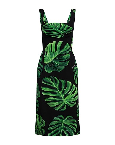 DOLCE&GABBANA Midi dress Black 89% Silk, 11% Elastane