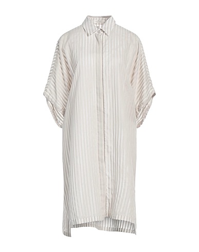 PANICALE Shirt dress Light grey 66% Cotton, 34% Silk