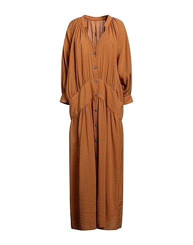 FORTELA Long dress Camel 77% Lyocell, 23% Polyamide