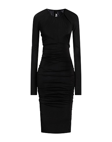 VICTORIA BECKHAM Midi dress Black 94% Polyester, 6% Elastane