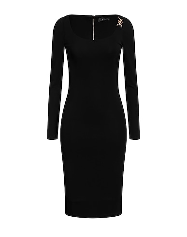 VERSACE Midi dress Black 95% Viscose, 5% Elastane