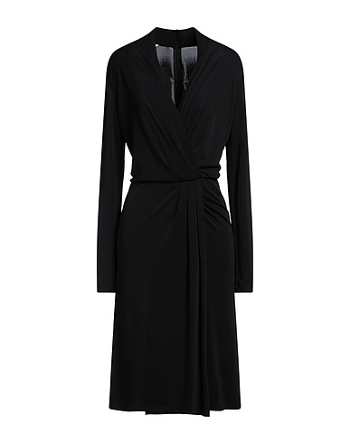 RUE DU BAC Midi dress Black 94% Polyester, 6% Elastane