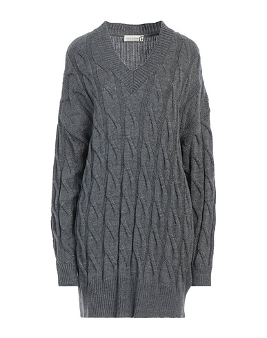 HAVEONE Short dress Grey 75% Acrylic, 10% Wool, 10% Viscose, 5% Alpaca wool