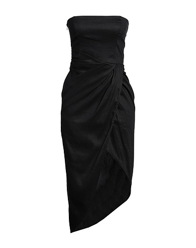 GAUGE81 Vestito midi Nero 61% Lino, 36% Viscosa, 3% Elastan