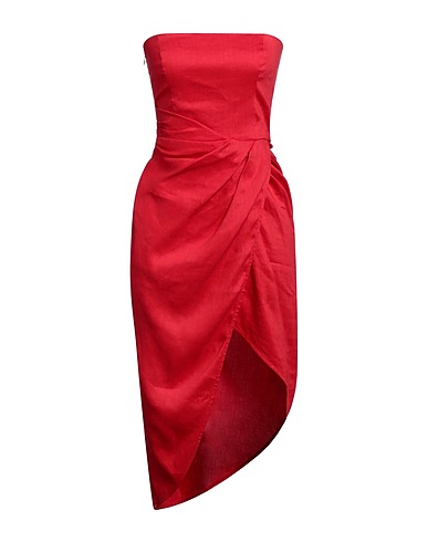 GAUGE81 Vestito midi Corallo 61% Lino, 36% Viscosa, 3% Elastan