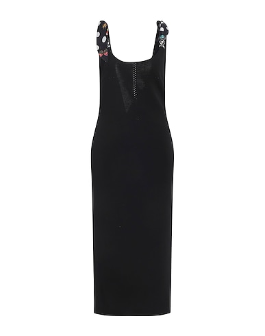 VERSACE Midi dress Black 92% Viscose, 8% Polyester, Silk