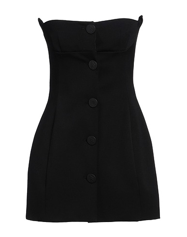 THE ATTICO Sheath dress Black 98% Virgin Wool, 2% Elastane, Polyester