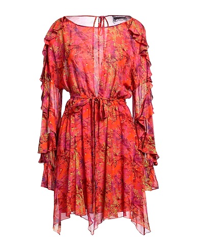 PATRIZIA PEPE SERA Kurzes Kleid Orange 100% Viskose