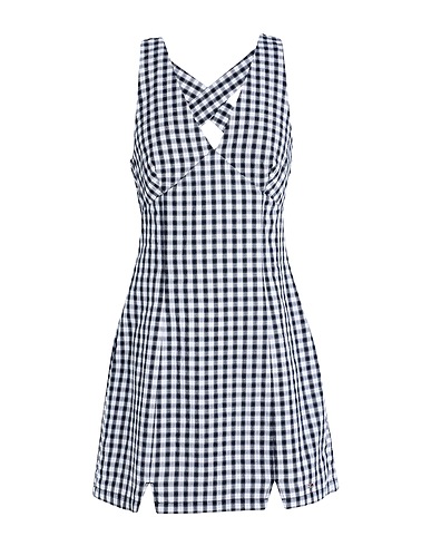 TOMMY JEANS Short dress Midnight blue 99% Cotton, 1% Elastane