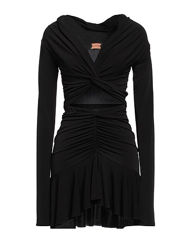 THE ANDAMANE Short dress Black 95% Polyester, 5% Elastane