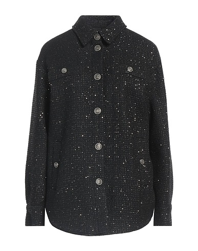 TWINSET Shirts Black 70% Polyester, 30% Wool