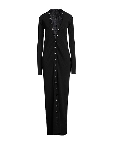 THE ATTICO Long dress Black 50% Viscose, 50% Polyester